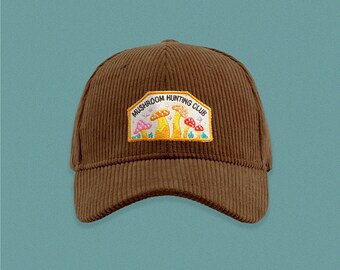 Mushroom Hunting Club Corduroy Baseball Hat