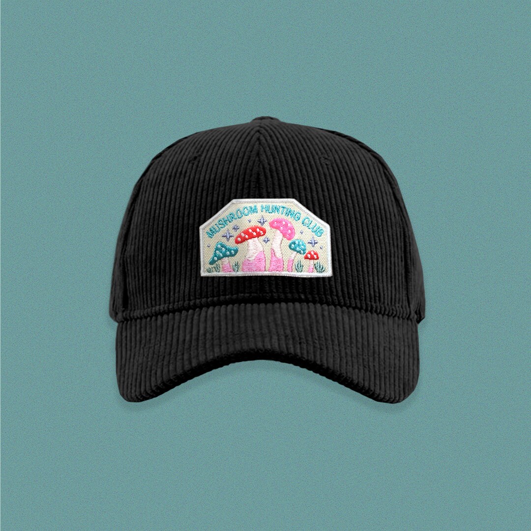 Mushroom Hunting Club Corduroy Baseball Hat Etsy