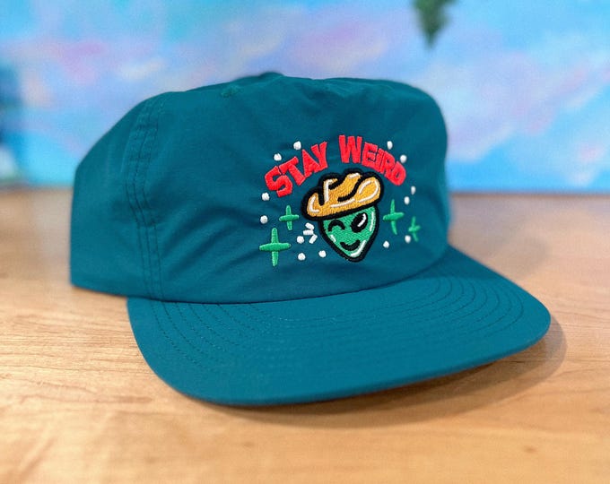 Stay Weird Alien Cowboy Surf Hat