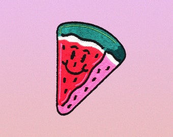 Watermelon Slice Embroidered Patch: Iron-On or Sew-On