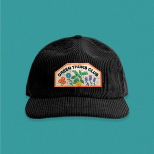 Green Thumb Club Corduroy Hat Black