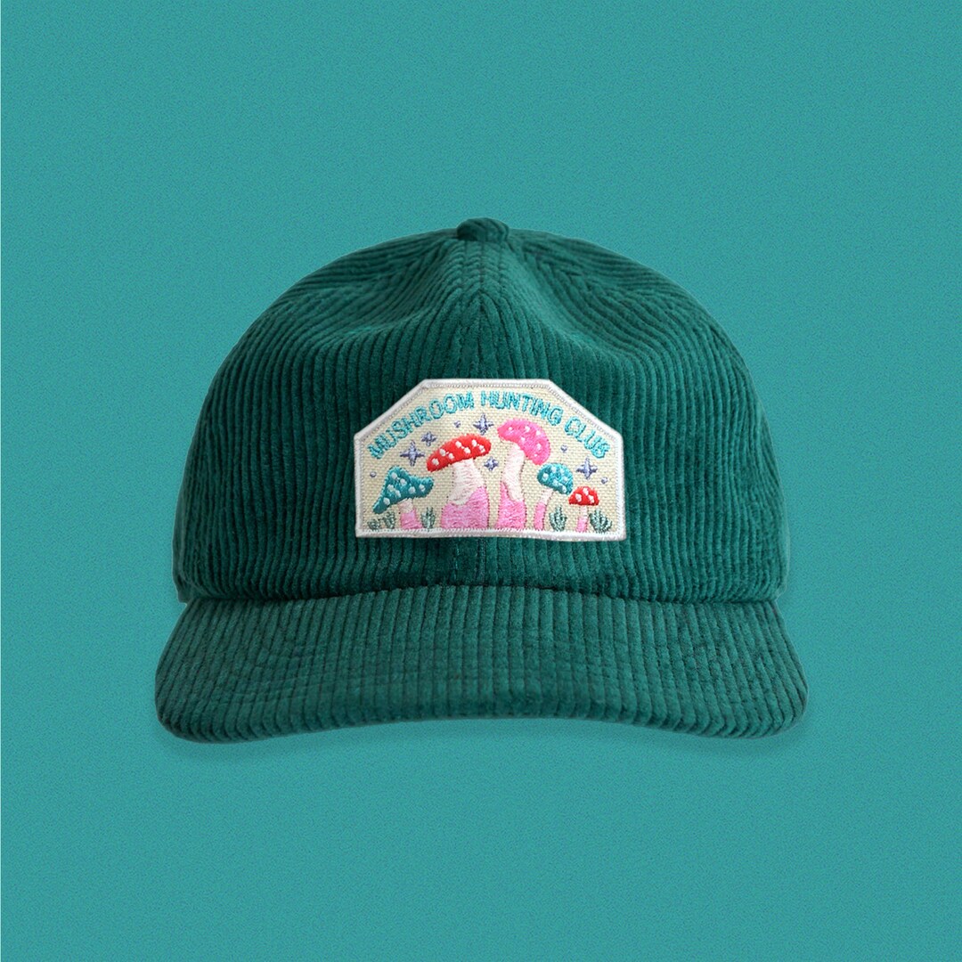 Mushroom Hunting Club Corduroy Hat Etsy