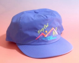Embroidered Nylon Surf Hat: 90s Retro Snapback