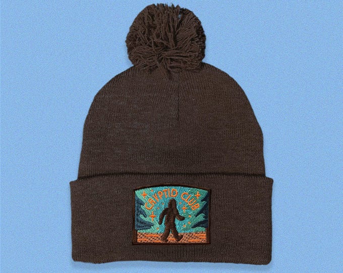Bigfoot Cryptid Club Pom Pom Beanie