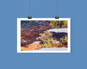 Shimmering Lake Risograph Photo Print