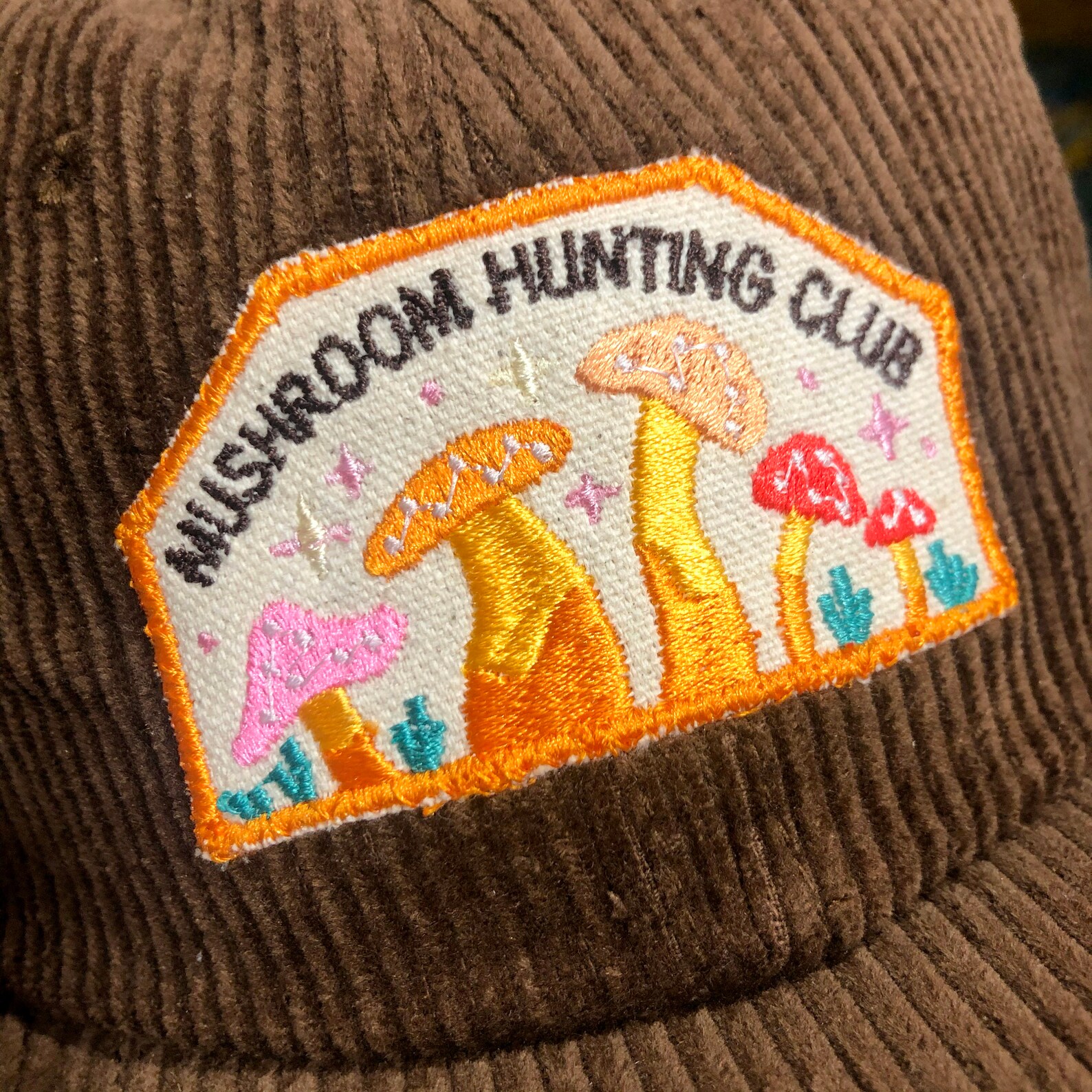 Mushroom Hunting Club Corduroy Hat Etsy