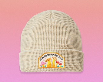 Mushroom Hunting Club Waffle Beanie