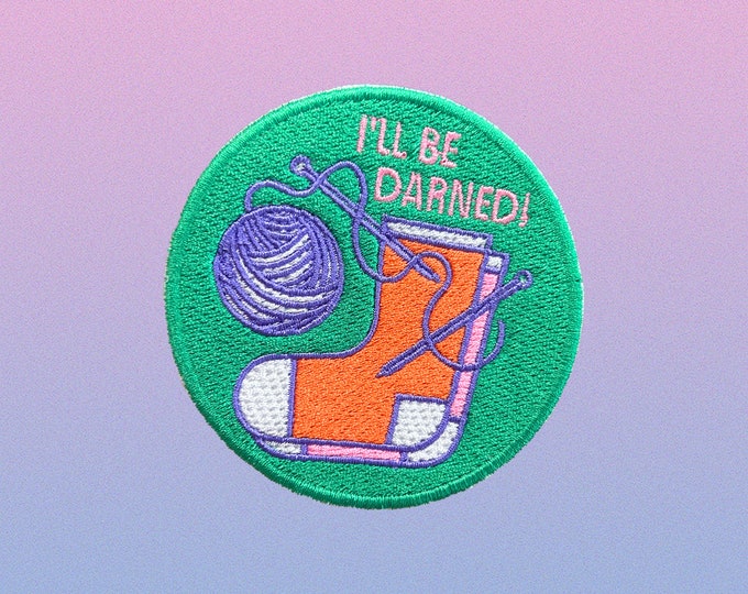 I'll Be Darned Knitting Patch