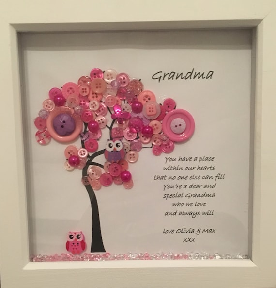 Arbre De Fleur Bouton Art Sœur De Maman Poème Nan Papa Mamie Papi Tante Oncle Frère Ami
