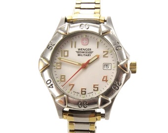 WENGER Ladies Silver and Gold Tone Watch Model 79052 Womens 5 3/4" Expansion ...