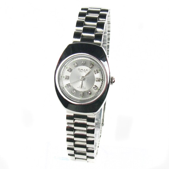 OMAX Women s Watch Model WP3900 Stainless Steel With Crystals 7
