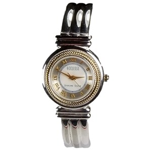 ECCLISSI Round Case Sterling Silver Women's Watch and Bracelet Model 3010 image 2