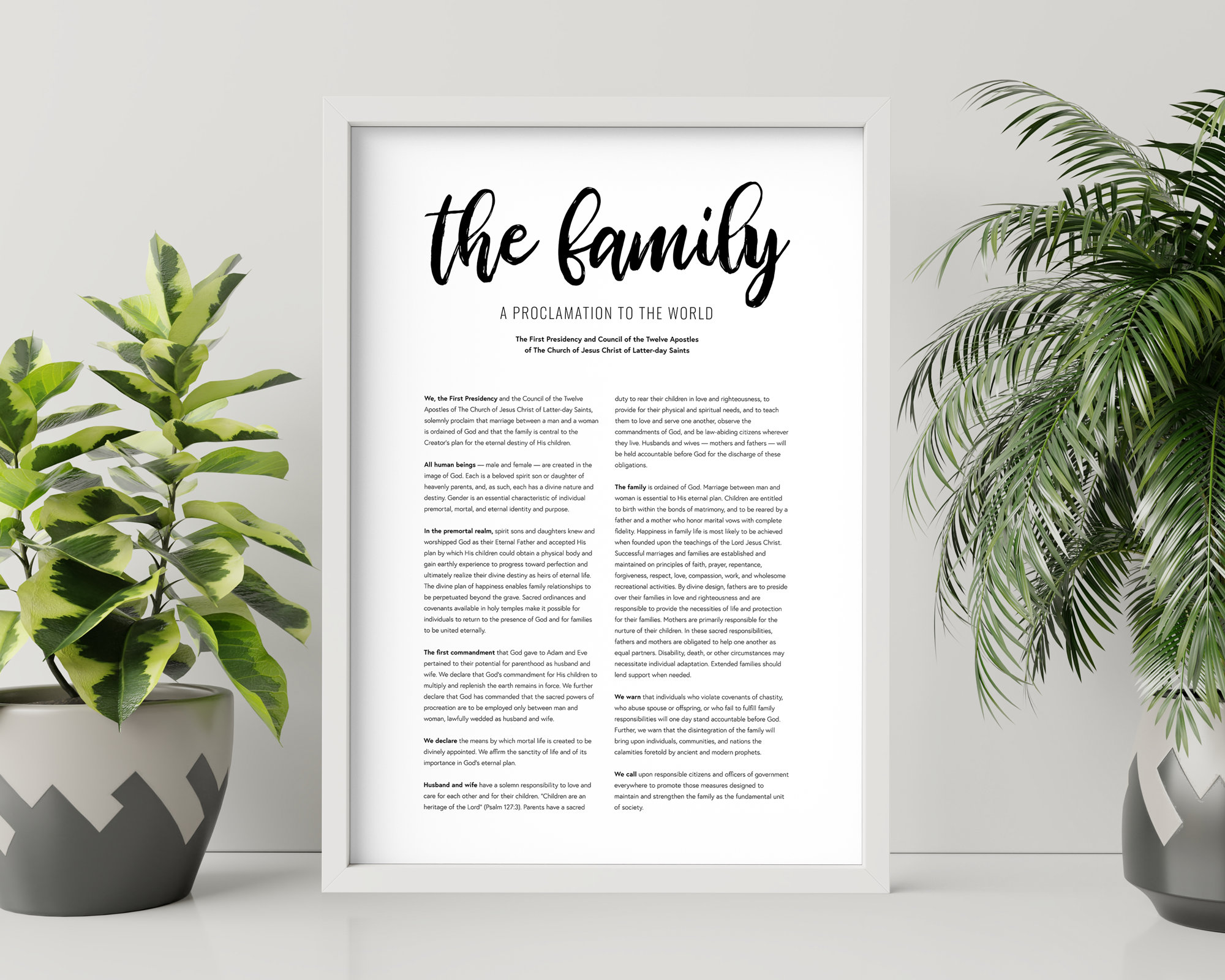 La Familia Una Proclamación para el Mundo / LDS Imprimible Etsy México