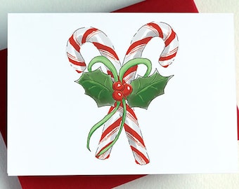 Old Fashioned Candy Cane Card
