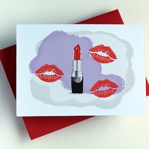 Lipstick Kiss Card