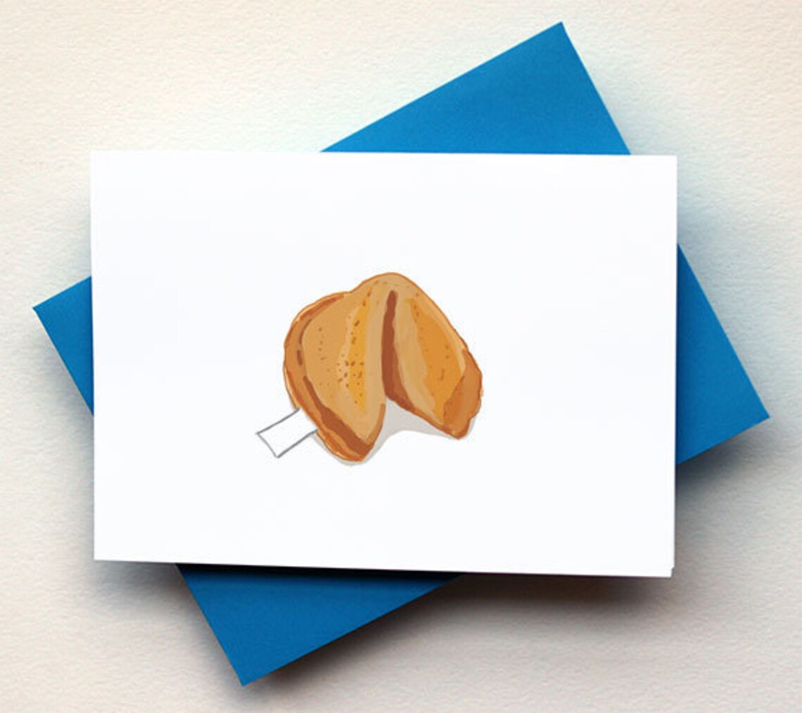Fortune Cookie Card Etsy