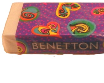 Vintage New 1990's Collectible  Benetton Novelty Rubber Eraser - United Colors of Benetton NOS - Hard to Find !