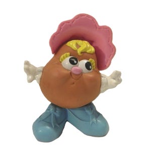 Vintage 1985 Playskool Potato Head Kids Potato Puff Vinyl Toy , Hasbro Mini Potato Spud kids