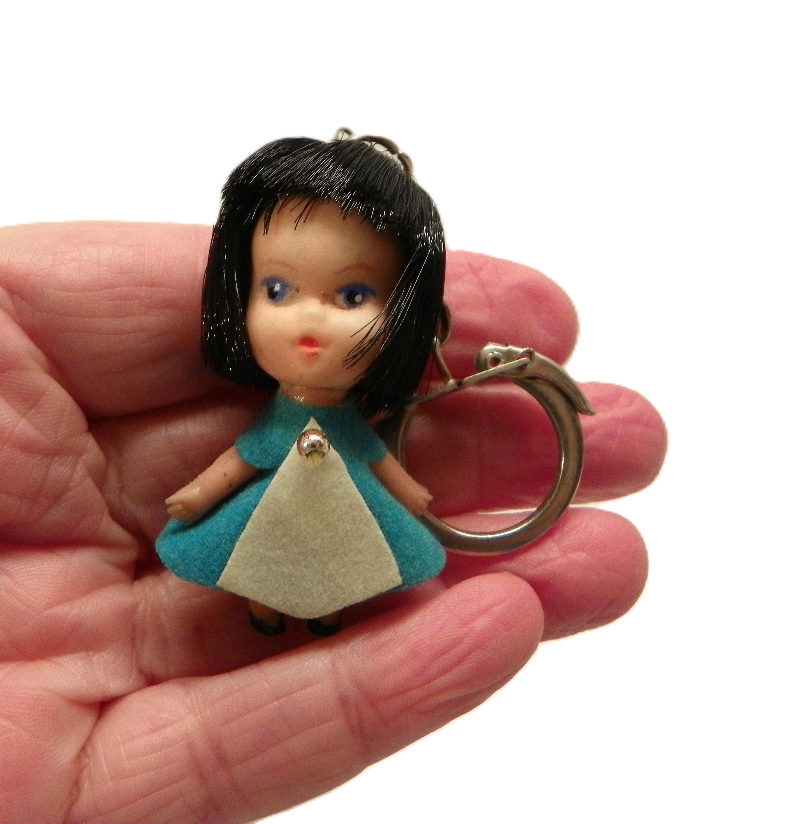 1960's Liddle Kiddles Clone Doll Keychain , MCM 1.5 