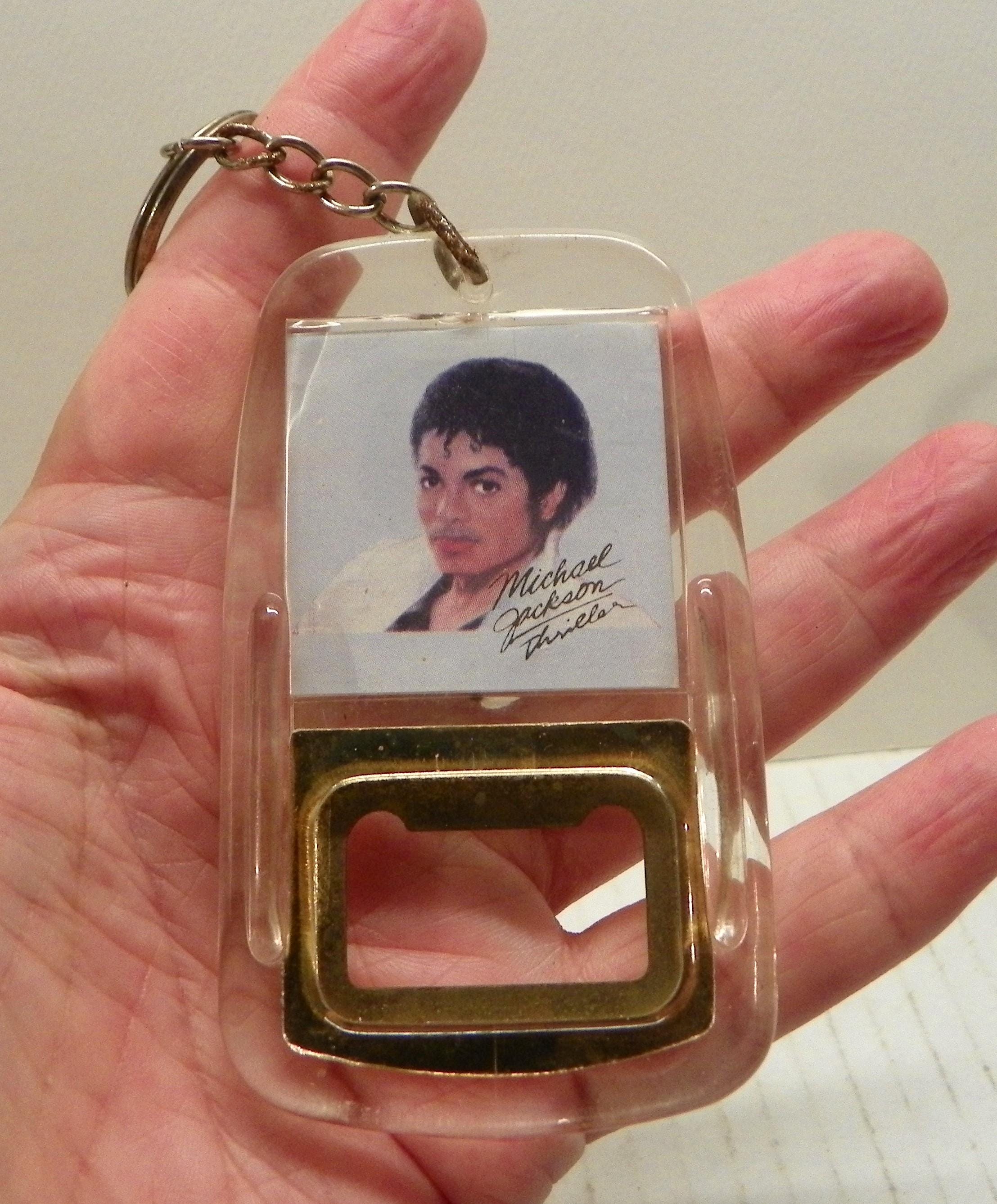Vintage 1982 Michael Jackson Thriller Keychain Bottle Opener