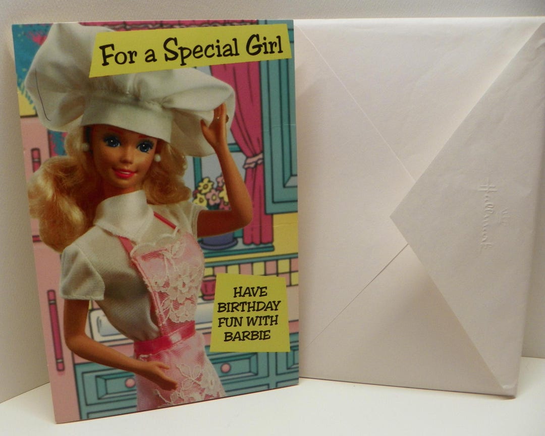 Vintage New 1994 Barbie Paper Doll Greeting Card Mattel , Vintage ...