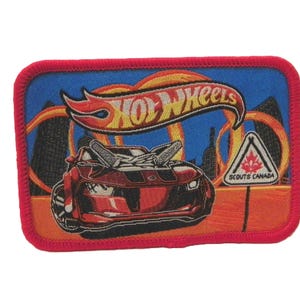 Vintage Hot Wheels Sew On Applique Patch , Boy Scouts Canada Jacket Patch