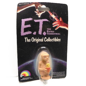ET Miniature Figure , E.T. The Extra Terrestrial PVC Figure New , E T 2" Toy , Cake Topper , 1982 E T Movie , LJN Action Figure , Alien Toy