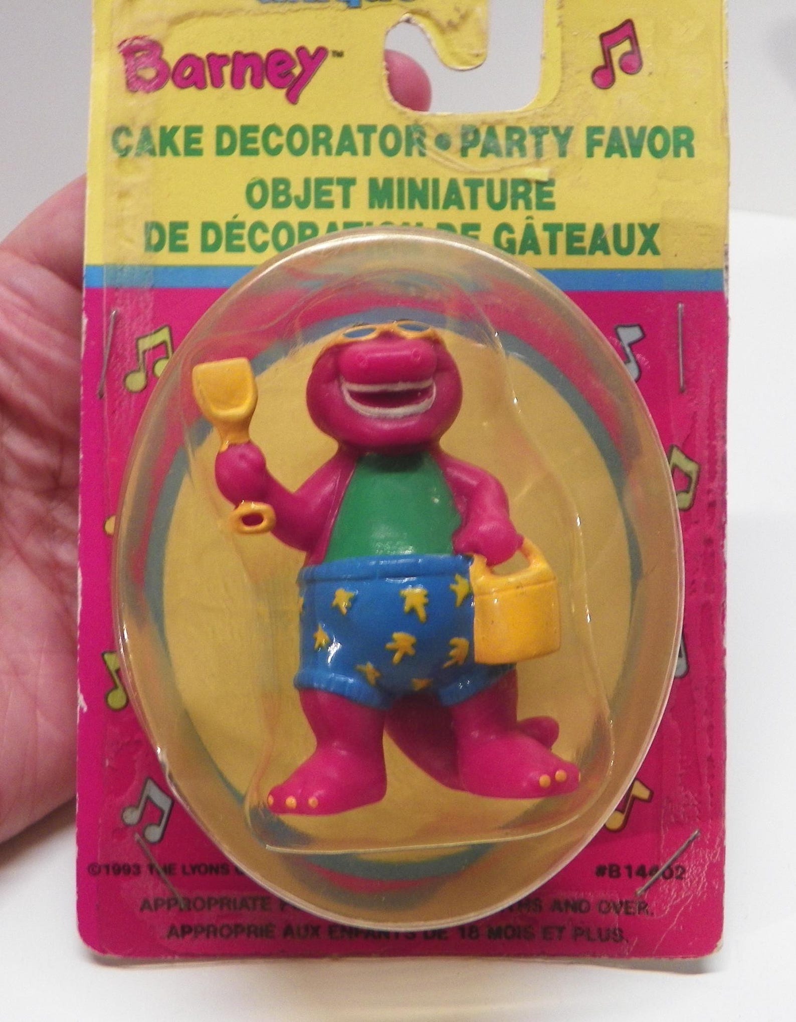 NRFB 1993 Barney PVC Figure , 1990's Barney the Purple Dinosaur Cake ...