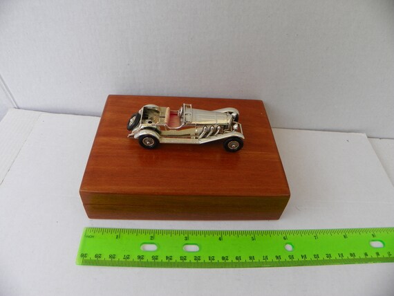 Vintage Matchbox Lesney Veteran Car Gifts Cigarette Box , 1928 Mercedes Benz  36/220 , 1:52 Scale Lesney Car Wooden Trinket Box , Dad Gift