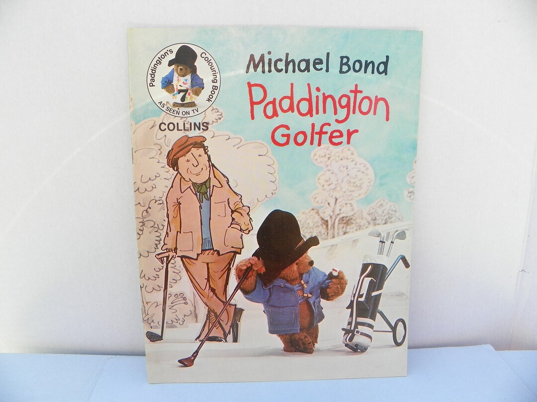 1977 Michael Bond Paddington Golfer Coloring Book Vintage Etsy