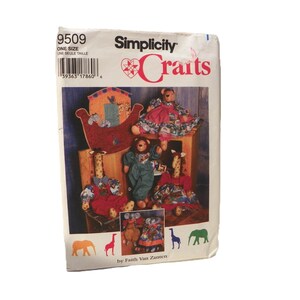 Vintage Noah's Ark Animals Toy Sewing Pattern , Simplicity Crafts 9509 UNCUT
