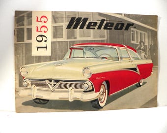 1955 Meteor Car Sales Brochure , 1955 Meteor Car Dealership Catalogue , Rideau Niagara Meteor , 1955 Mercury Lincoln Meteor , 1950's Ford