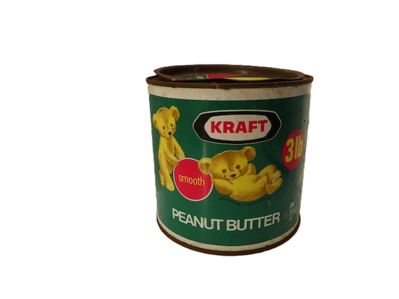 Vintage Kraft Peanut Butter Tin , Vintage Canadian Smooth