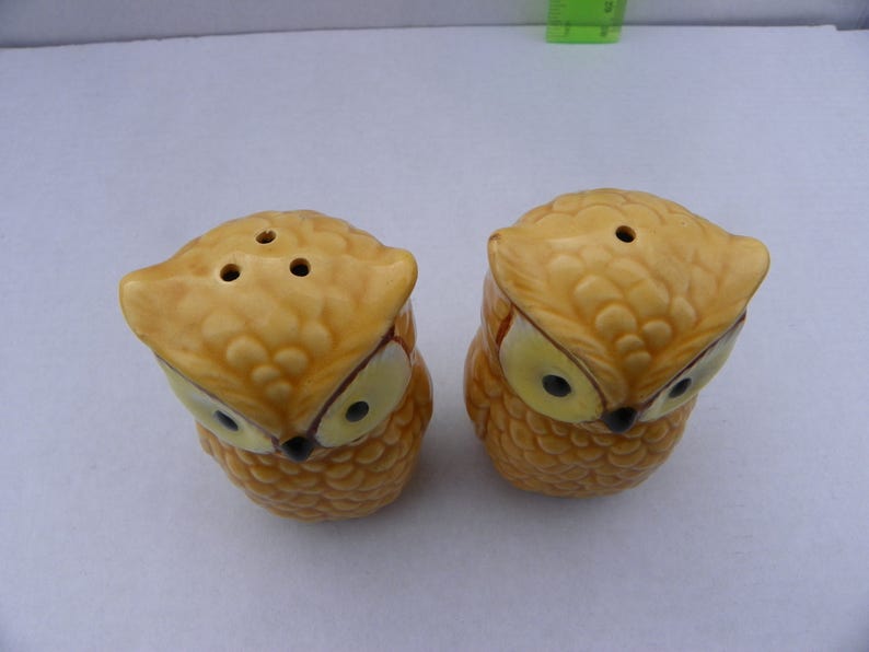 Vintage Owl Salt and Pepper Shakers Made in Japan Ceramic Etsy