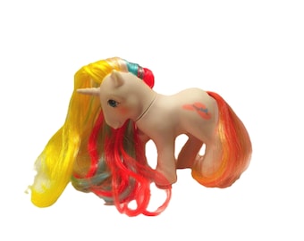 1985 Hasbro My Little Pony - Brush N' Grow Bouquet  G1 MLP Rainbow Unicorn