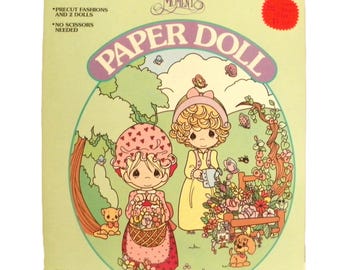 1992 Precious Moments Paper Doll Book - UNUSED , Vintage Paper Doll Book , Children&#39;s Golden Book 1685 , Kid&#39;s Paper Crafts