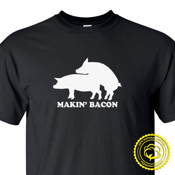 Makin/' Bacon Vinyl Decal Funny Car Truck StickerBackyard Grill Pig Smoke 022