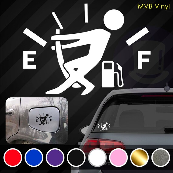 Car Truck Decals Emblems License Frames Fuel Gauge Empty Funny Car Laptop Truck Window Vinyl Decal Sticker 12 Colors Phlox Pro