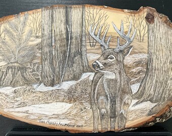 175 Buck (10 pt) Cedar Swamp 16” x 17 1/2”