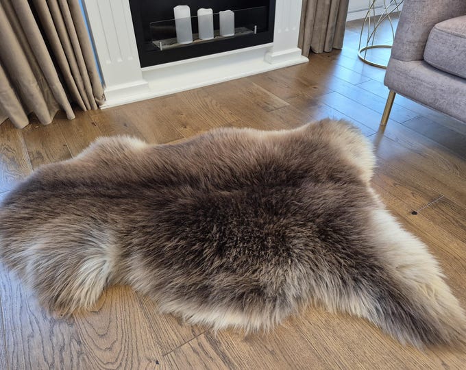 Spotted Outdoor Rug Original, Natural GIANT Rug Spotted, Genuine Natural Sheepskin Rugs ...