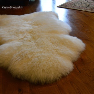 SALE Original, Natural GIANT Rug XXL 52 x 32 White Genuine Natural Sheepskin Rugs Exclusive Rug Area Rugs Carpet Outdoor Rugs Cheap Rugs S image 3