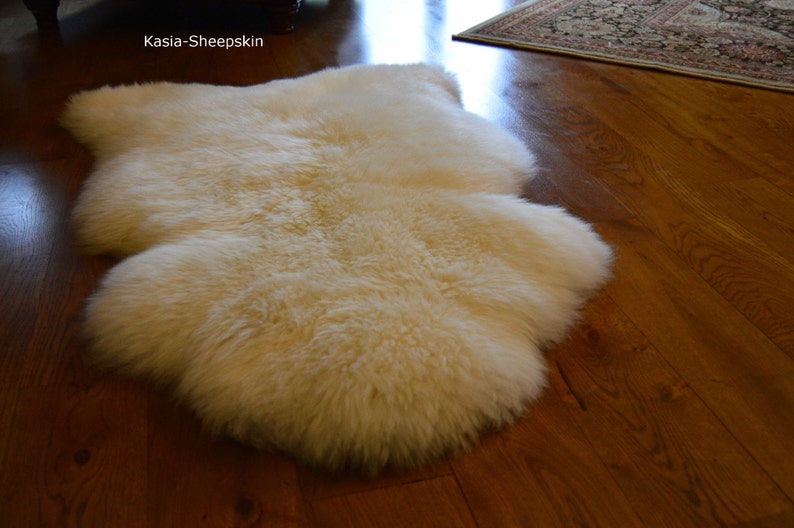 SALE Original, Natural GIANT Rug XXL 52 x 32 White Genuine Natural Sheepskin Rugs Exclusive Rug Area Rugs Carpet Outdoor Rugs Cheap Rugs S image 3