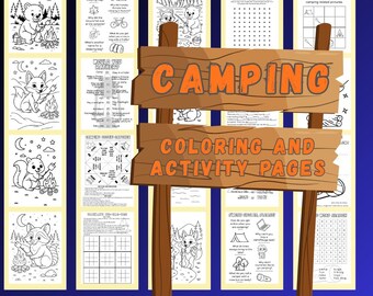 Camping Activity Bundle for Kids: 30 Printable Games & Puzzles (Digital Download)