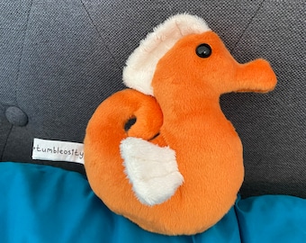 Orange Seahorse Plush