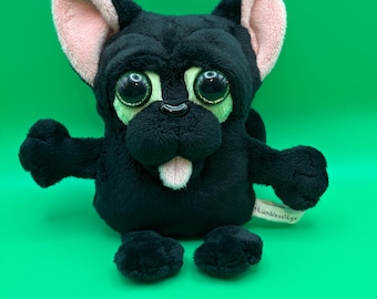 Large Derpy Black Cat Bean Bag Plush