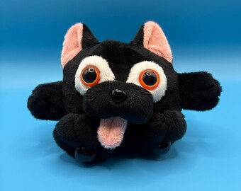 Wonky Black Cat Beanie Plush