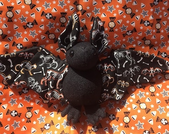 Halloween Bat plush- skeleton pattern