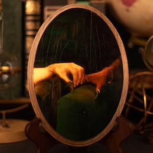 Halten Raum Wandbild |  Fantasy-Wand-Dekor | Dark Academia | Kunstdruck aus Holz Geschenk | Böse inspirierte Kunst | Zufällige Renaissance