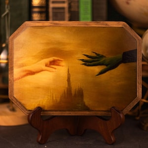 Op Wicked geïnspireerde houten kunstprint: defying Gravity-muurplaat