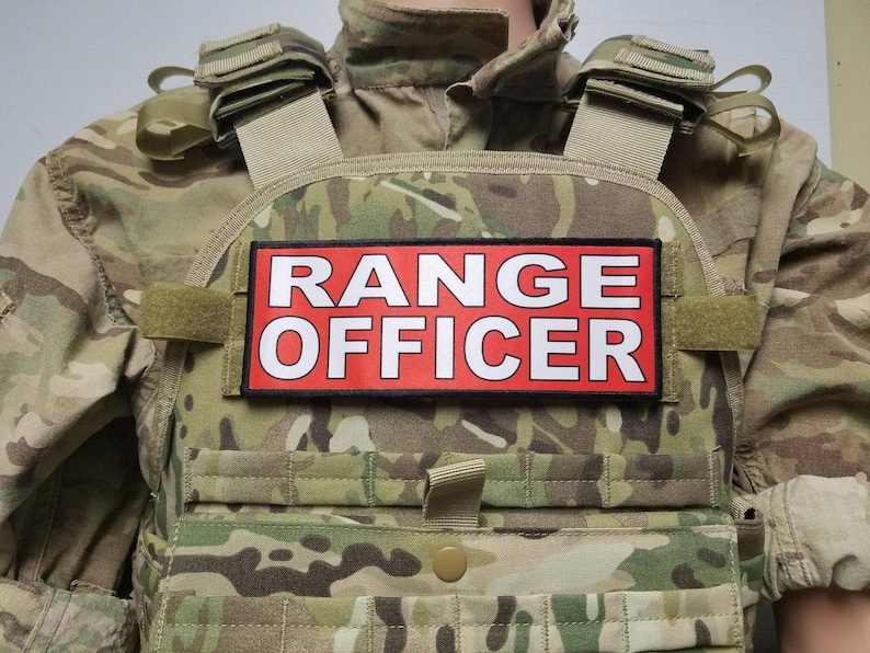 3x8/" PUBLIC SAFETY OFFICER OD Green Hook Back Plate Carrier Morale Patch Police